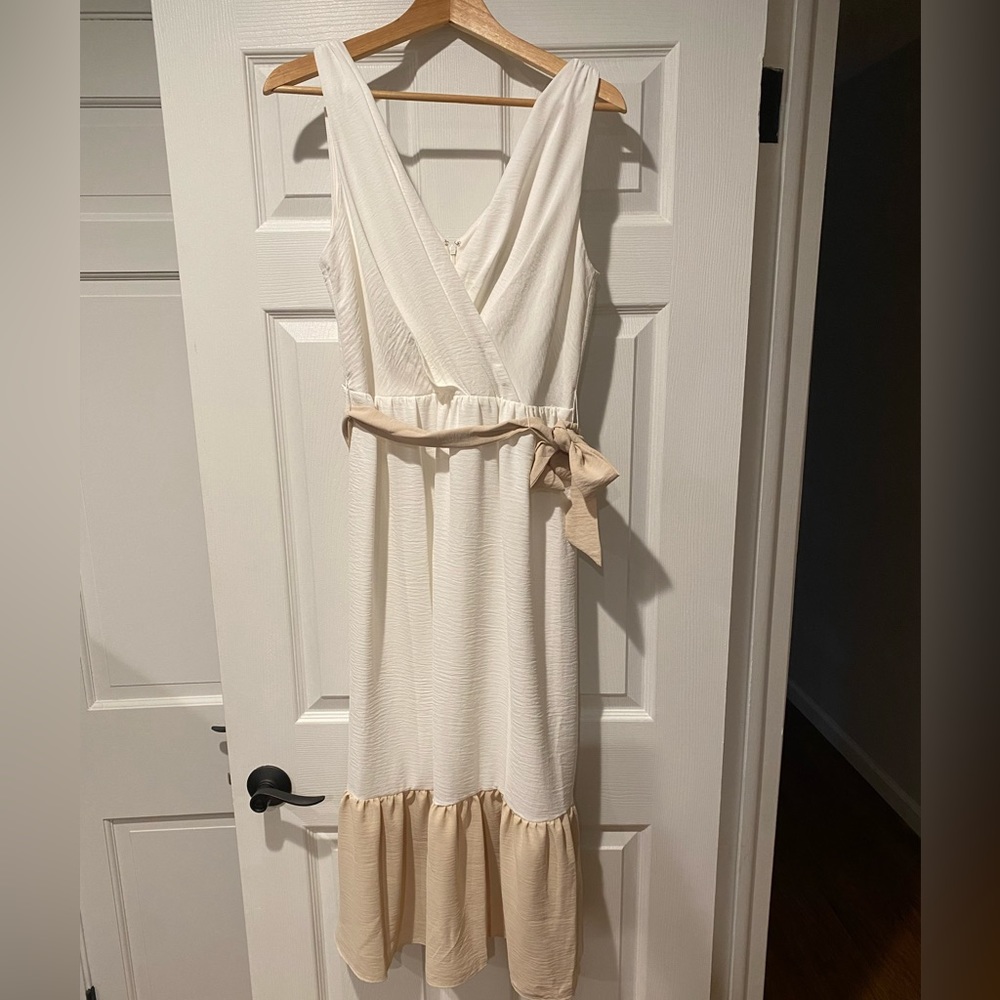 DKNY - Midi Dress Ivory/Beige